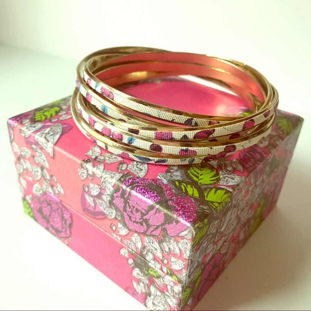 Betsy Johnson Intertwined Floral Bangle Bracelet